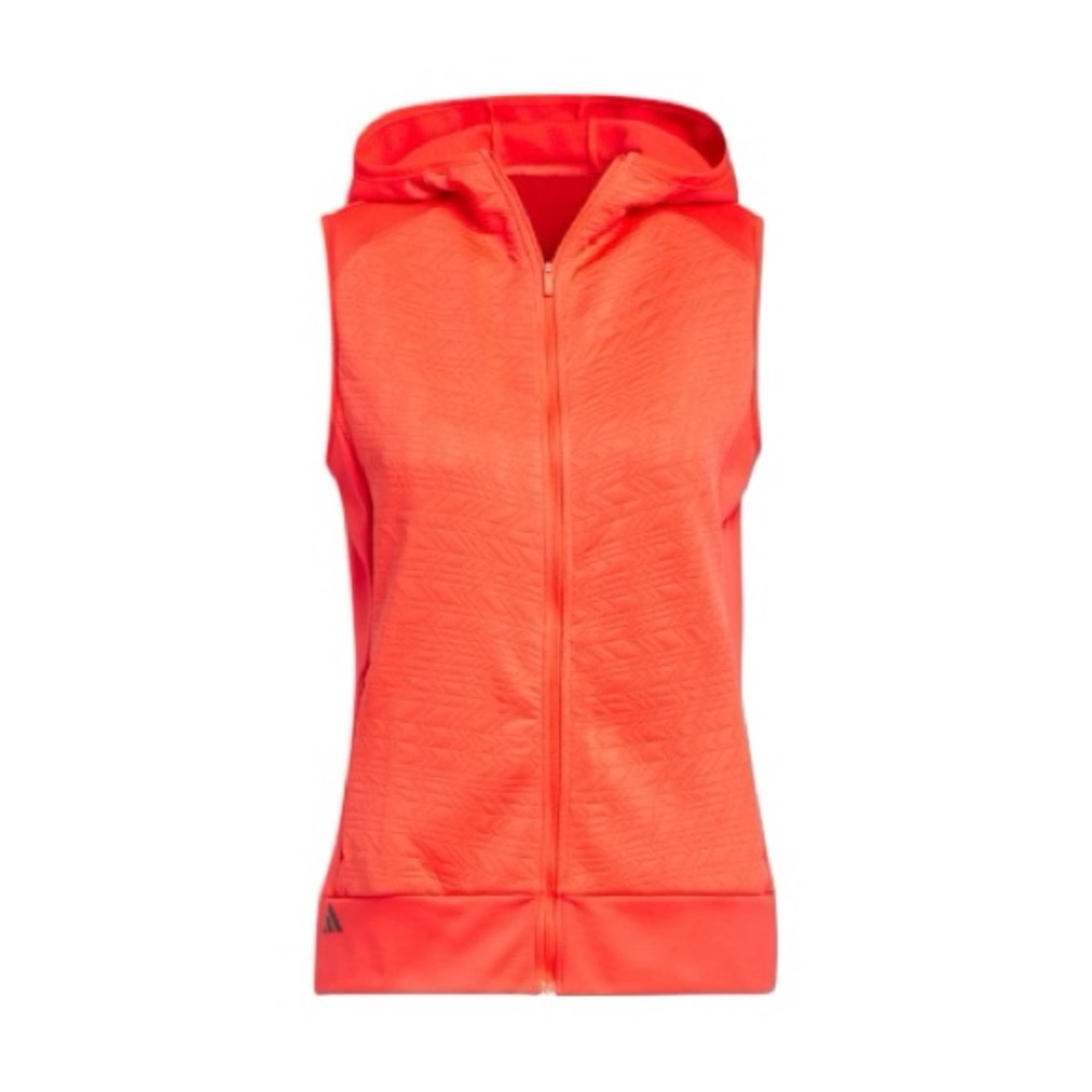 Adidas Cold.rdy Golf Vest Sleeveless Zip Front Top in Coral